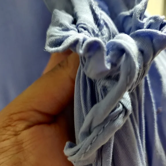 Baby Blue Button Top - Picture 6 of 7